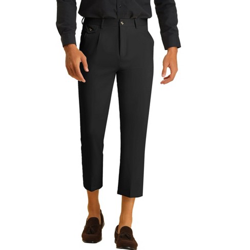 Lars Amadeus Men's Slim Fit Pleated Front Ankle Length Tapered Dress Pants - image 1 of 4