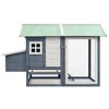 vidaXL Chicken Coop Brown and Green Solid Pine/Fir Wood - Gray - 3 of 4