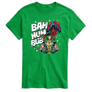 Men's - Marvel - Bah Hum Bub Wolverine And Deadpool Short Sleeve Graphic T-Shirt - 1 of 4