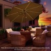 Tangkula 10FT Solar Patio Umbrella with 112 LED Lights Outdoor Table Market Umbrella with Crank Lifting Handle & Push Button Tilt System Beige/Coffee/Navy/Wine - 2 of 4