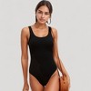 Anna-Kaci Swim Women's Scoop Neck One Piece Swimsuit with Wide Shoulder Straps and High Cut Leg - 2 of 4
