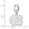 Black Bow Jewelry Sterling Silver North Carolina Tar Heels NCAA Bead Charm - 2 of 3