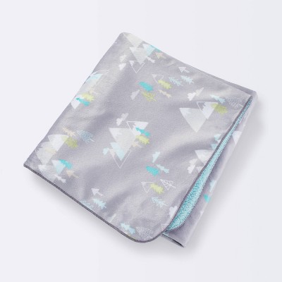 Plush Velboa Baby Blanket Adventure Awaits - Cloud Island™ Gray