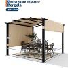 GustoWave 10' x 10' Outdoor Arched Pergola Gazebo with Sun Shade for Backyards - 2 of 4