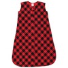 Hudson Baby Infant Girl Thermal Sleeveless Sleeping Bag 2pk, Buffalo Plaid Leopard - 3 of 4
