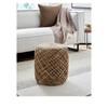 Livabliss Durban 18"H x 16"W x 16"D Natural Fiber Taupe Pouf - 2 of 4