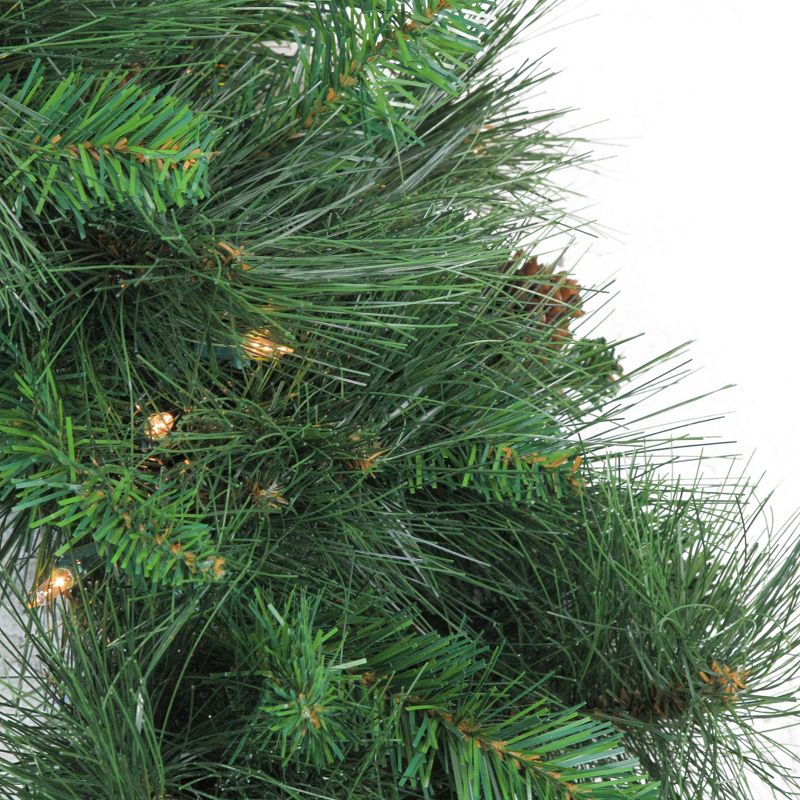 Northlight 9' x 14" Prelit White Valley Pine Artificial Christmas Garland - Clear Lights, 3 of 6