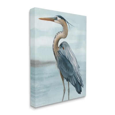Grace Popp Blue Heron Bird Canvas Wall Art, 30 x 40