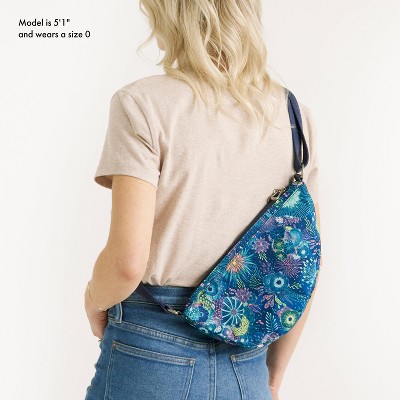 Sakroots Women's Tess Sling, Royal Blue Seascape