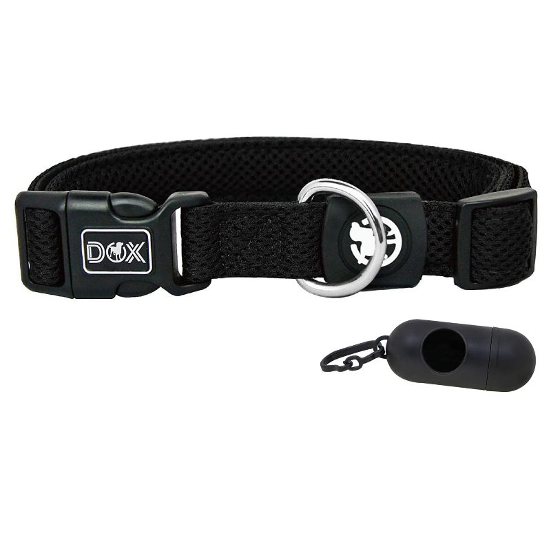 DDOXX Airmesh Dog Collar - Black - Medium, 1 of 5