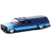 1973 Chevrolet Cheyenne Super 30 Truck with Camper Shell Blue with Stripes Limited Edition 1/64 Diecast Model Car by M2 Machines - 2 of 3