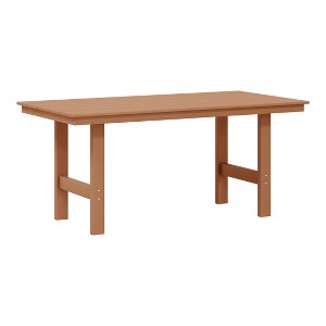 WestinTrends Ashore Outdoor Modern HDPE 66" Wide Rectangle Patio Dining Table for 6 - 1 of 4