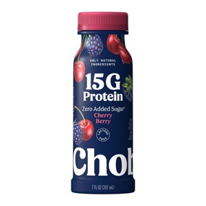 Chobani Cherry Berry Cow Greek Yogurt Drink - 15g Protein 7 fl oz - 1 of 4