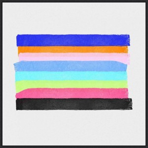30" x 30" Linear Illusions I by Christine Essue Framed Canvas Wall Art Print - Amanti Art - 1 of 4