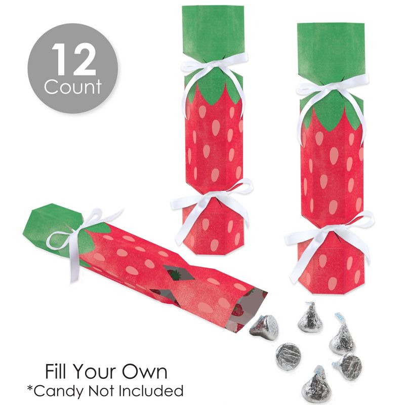Big Dot of Happiness Berry Sweet Strawberry - No Snap Fruit Themed Birthday Party or Baby Shower Party Table Favors - DIY Cracker Boxes - Set of 12, 3 of 9