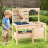 Costway Mud Kitchen with Detachable Sandbox Outdoor Play Pretend Kitchen with Stoves - 2 of 4