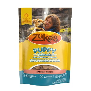 Zukes Puppy Naturals Soft Chews with Vitamins & Minerals Salmon Flavor Training Dog Treats - 5oz - 1 of 4