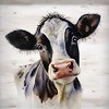 Slickblue Cow Portrait Print – Rustic Farmhouse Style, Black Wooden Frame, 12" x 12", Hanging or Freestanding - 3 of 3