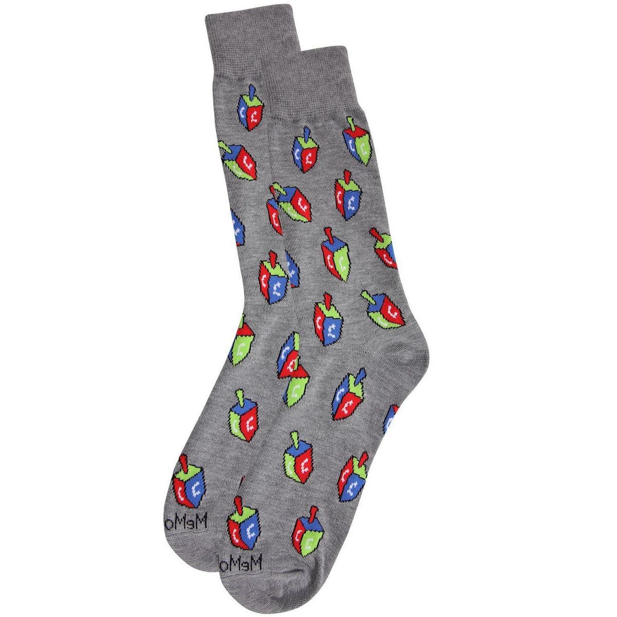 Memoi Men's Colorful Hanukkah Dreidel Novelty Crew Socks - thumbnail 7