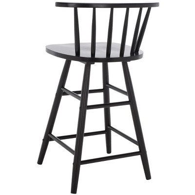 Jay Black Wood and Metal Counter Stool