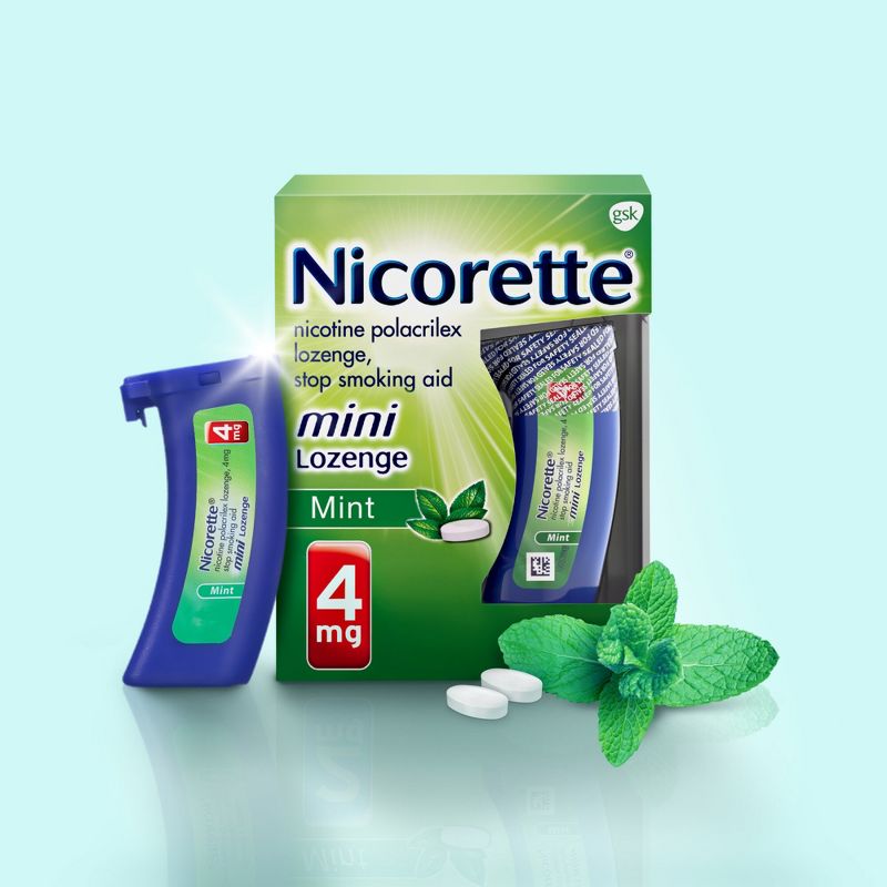 Nicorette 4mg Stop Smoking Aid Nicotine Mini Lozenge - Mint, 3 of 12