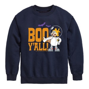 Boys' - SpongeBob SquarePants - Sandy Boo Y'all Graphic Long Sleeve Fleece Sweatshirt - 1 of 4