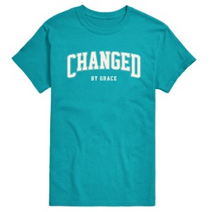 Men's - Instant Message - Changed By Grace Collegiate Short Sleeve Graphic T-Shirt - 1 of 4