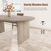 70.8 Inch Oval Dining Table for 6-8 People, Farmhouse Long Large Kitchen Table with Thick Sturdy Wooden Base for Kitchen, Living Room, Office - 4 of 4