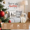 Brightown Grey Christmas Pillow Covers 18x18 Set of 4, Super Soft Polyester Fabric, Santa Car - 3 of 4