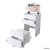 Kumasinova 3-in-1 Makeup Vanity Table with Flip Mirror,Makeup Desk with Glass Top,Small Vanity Desk with 3 Drawers for Bedroom,White - 3 of 4