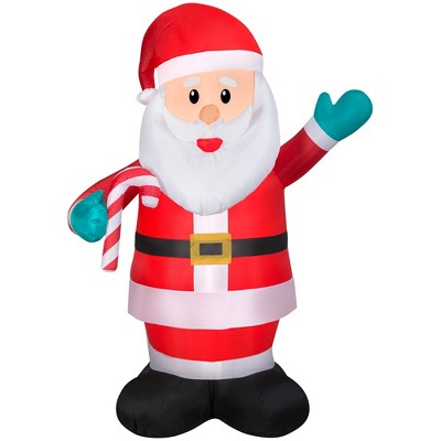 Gemmy Christmas Airblown Inflatable Santa OPP, 7 ft Tall, Multi