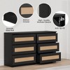 Rattan Dresser for Bedroom, 6 Drawer Dresser for Bedroom - 4 of 4