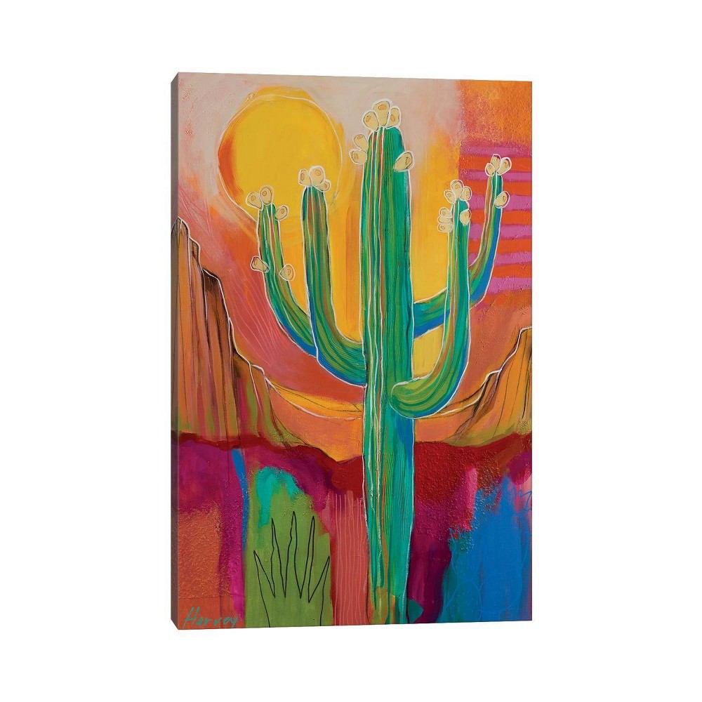 Photos - Wallpaper 18" x 12" x 1.5" Saguaro Buds by Kristin Harvey Unframed Wall Canvas - iCa
