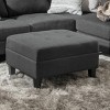 Classic Upholstered Ottoman with Cushioned Top,Velvet Ottoman,Ottoman Bench,Comfortable Living Room Furniture-Maison Boucle - 2 of 4