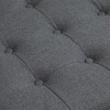 GlasFlength Ottomans and Benches Fabric Tufted Storage Ottoman with Flip Top Seat Lid Metal Hinge Simple for Living Room, Gray, 28.25"*28.25"*16.5" - 3 of 4