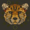 Junior's Design By Humans Cheetah Face By LetterQ T-Shirt - 2 of 3