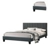 Royal Hampton Modern Platform Full Size Bed, Plush Tufted Upholstery, Charcoal Gray - 4 of 4