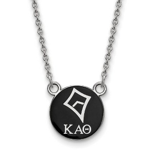 Black Bow Jewelry Sterling Silver Kappa Alpha Theta Greek Life Necklace 18 Inch - 1 of 4
