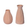 Transpac Ceramic 8.5 in. Orange Harvest Vase Set of 2 - 2 of 3