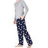 SLEEPHERO Crew Neck Long Sleeve Tee Shirt with Fleece Pajama Pants with Pockets - image 2 of 4