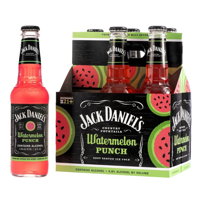 Jack Daniel&#39;s Watermelon Punch Country Cocktails - 6pk/10 fl oz Bottles, 1 of 8