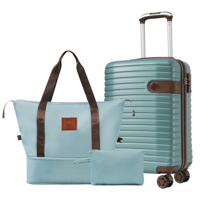 YONWAY 3 Piece Luggage Set, Lightweight Hardshell ABS Carry-On Set, with Wheels & TSA Lock, 22x14x9 Airline Approved