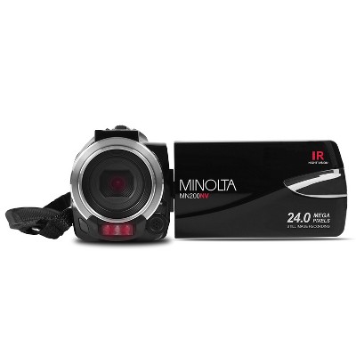 Minolta MN200NV 1080p Full HD IR Night Vision Wi-Fi Camcorder (Black)