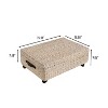 happimess Chett Minimalist Hand-Woven Hyacinth/Wood Underbed Storage Bin with Wheels and Handles - 4 of 4