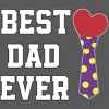 Adult Design By Humans Best Dad Ever Heart Tie By sukhendu12 Sweatshirt - 2 of 2