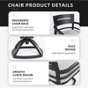 DOMETOUR Outdoor Patio Aluminum Swivel Rocker 2PCS with Outdoor-grade Sunbrella Fabric Cushions, Ember Black - 3 of 4