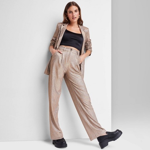 Metallized Cotton Cargo Pants - Women - Ready-to-Wear