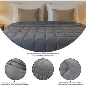 Gkyet Weighted Blanket(41" x 60",5lbs) Twin Size Soft Cooling Heavy Blanket Breathable with Glass Bead Perfect for 20-40 lbs,Machine Washable(Grey) - 1 of 4