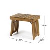21.5'' Folding Acacia Wood Side Table with Slatted Top,Outdoor Patio End Table for Porch,Balcony or Garden-Cuddlewood - 4 of 4