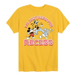 Boys' - Disney - I'm Just Here For Recess Short Sleeve Graphic T-Shirt - 1 of 4